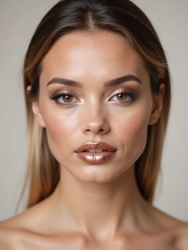 chrome to ruby metallic ombr lips