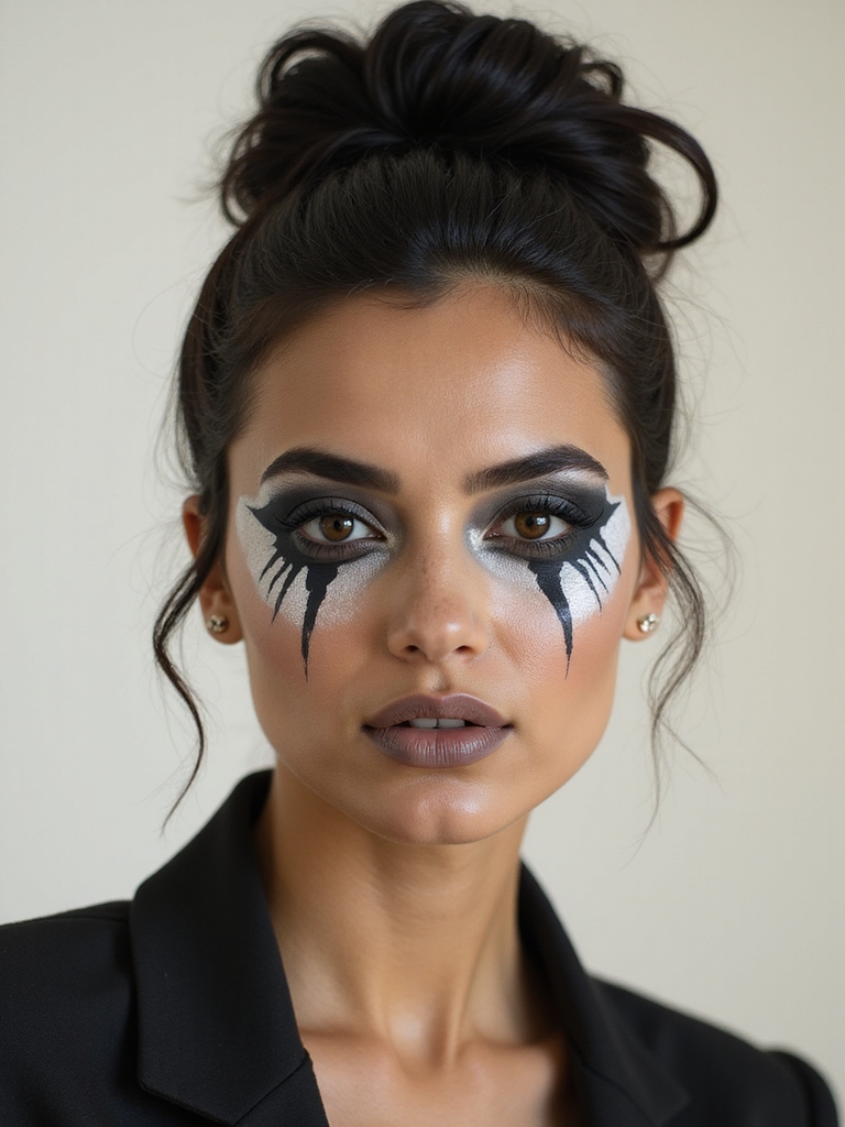 cinematic white ink sculpting highlights