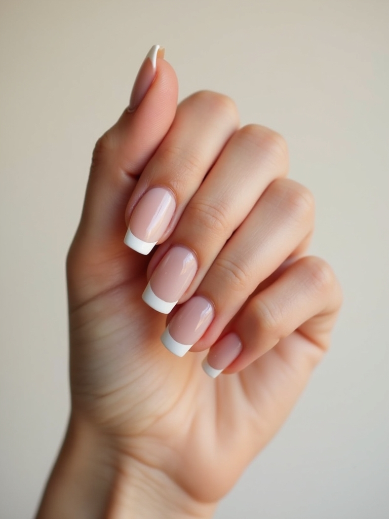 classic meets trendy french tips