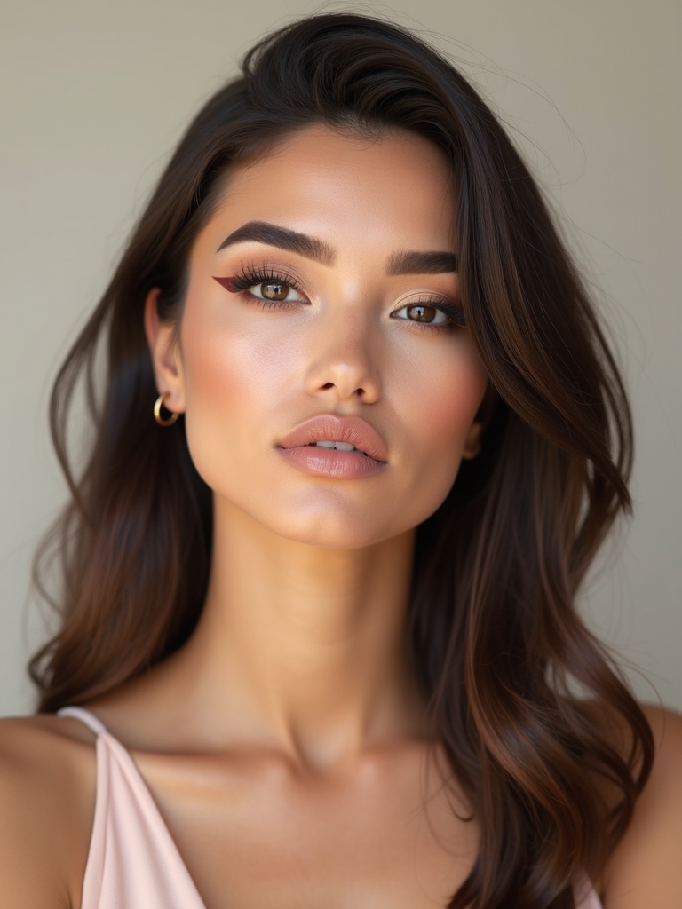 color blocked brows and creases