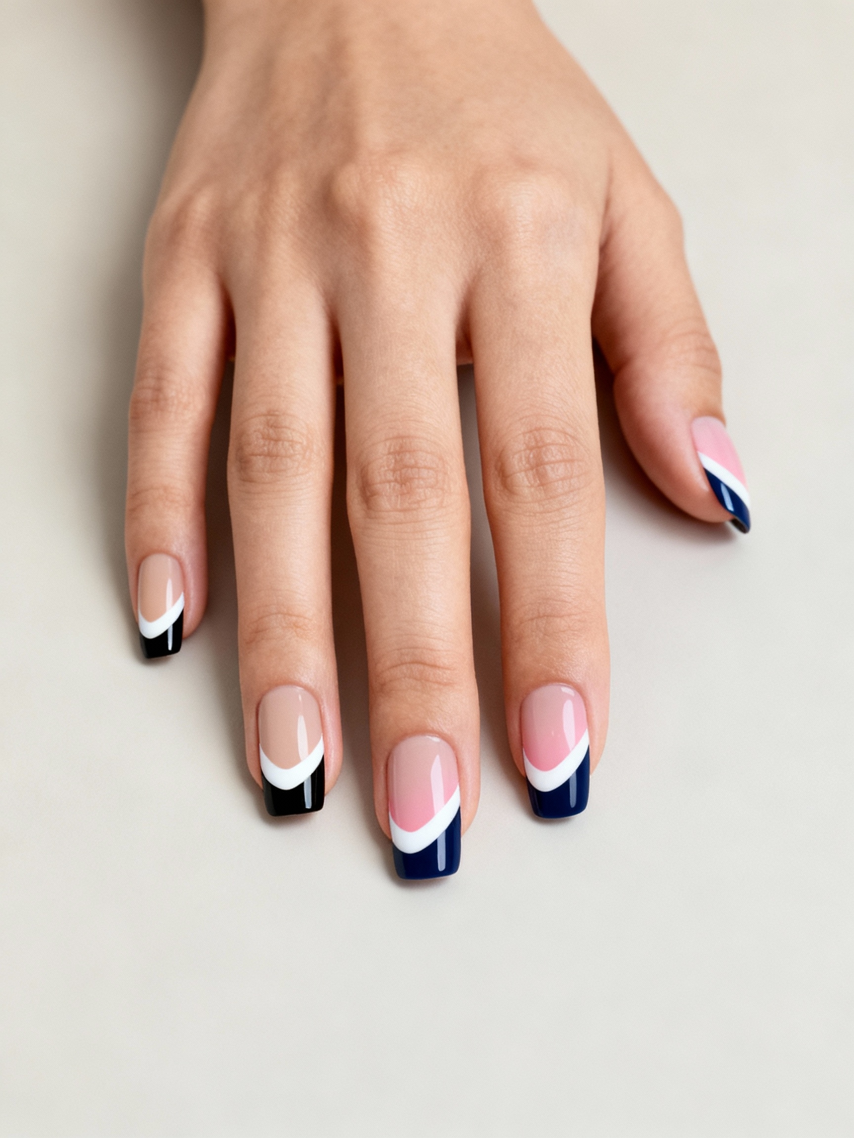 color blocked contrasting side french