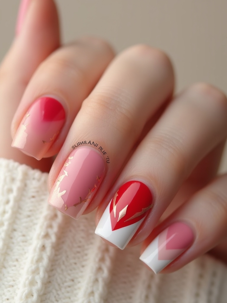 colorblock diagonal cupid arrows