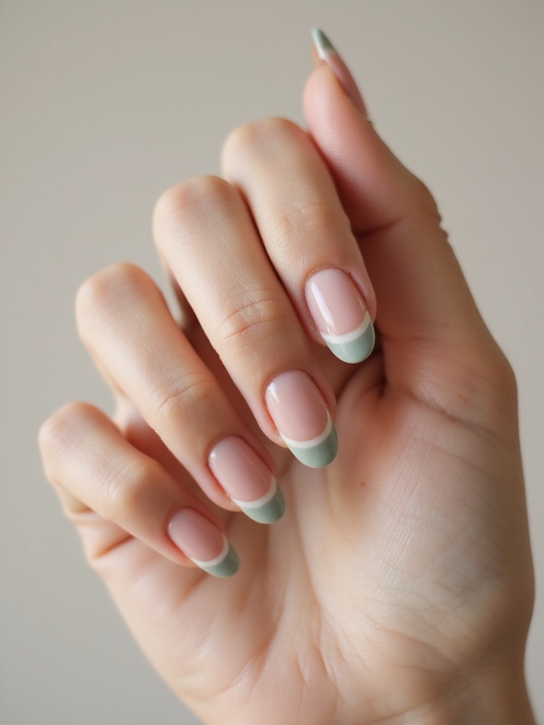colored modern french tips