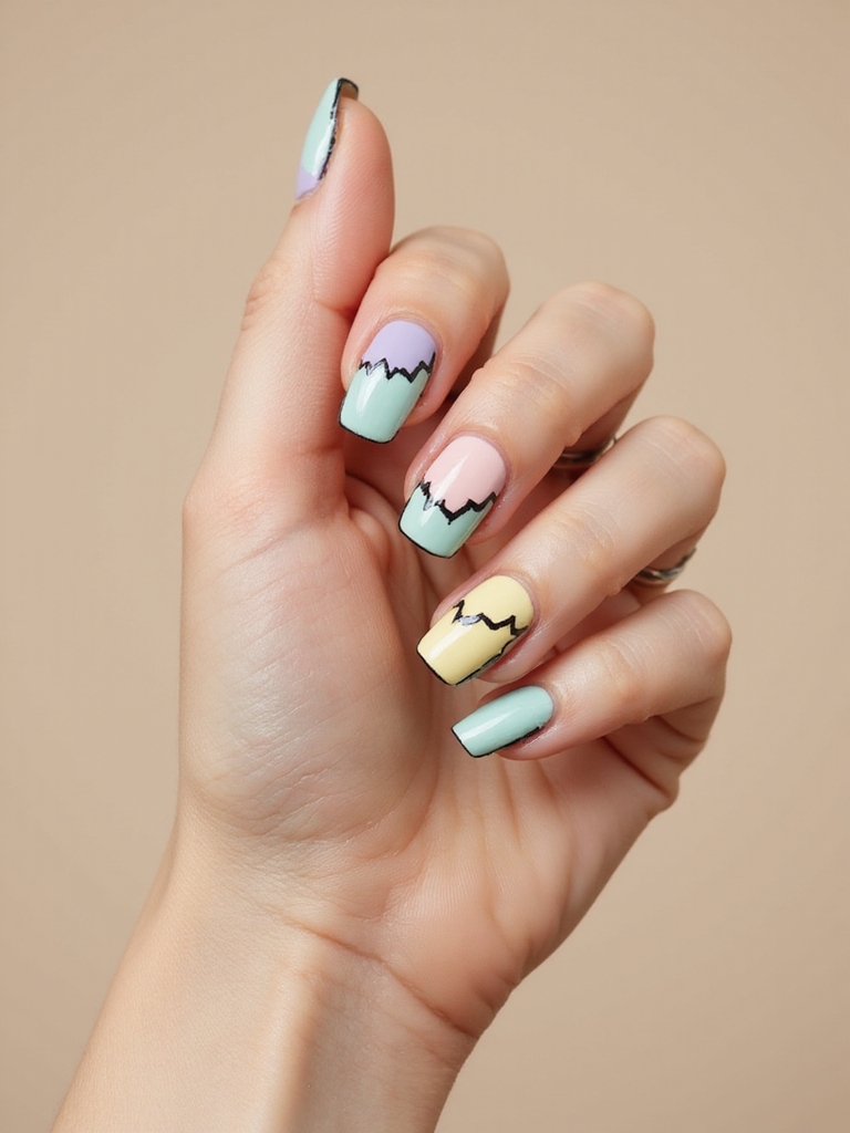 comic strip bold framed nails