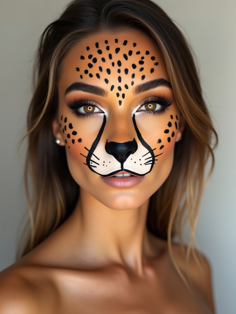contoured cheetah full face