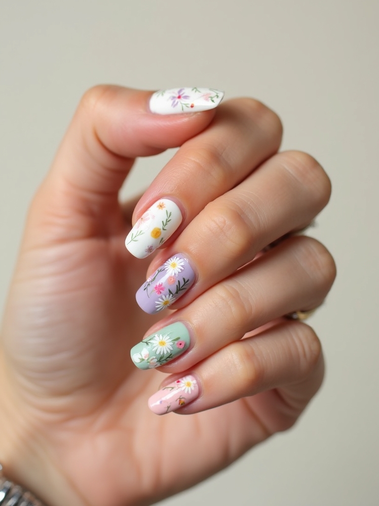 coordinated floral palette accents