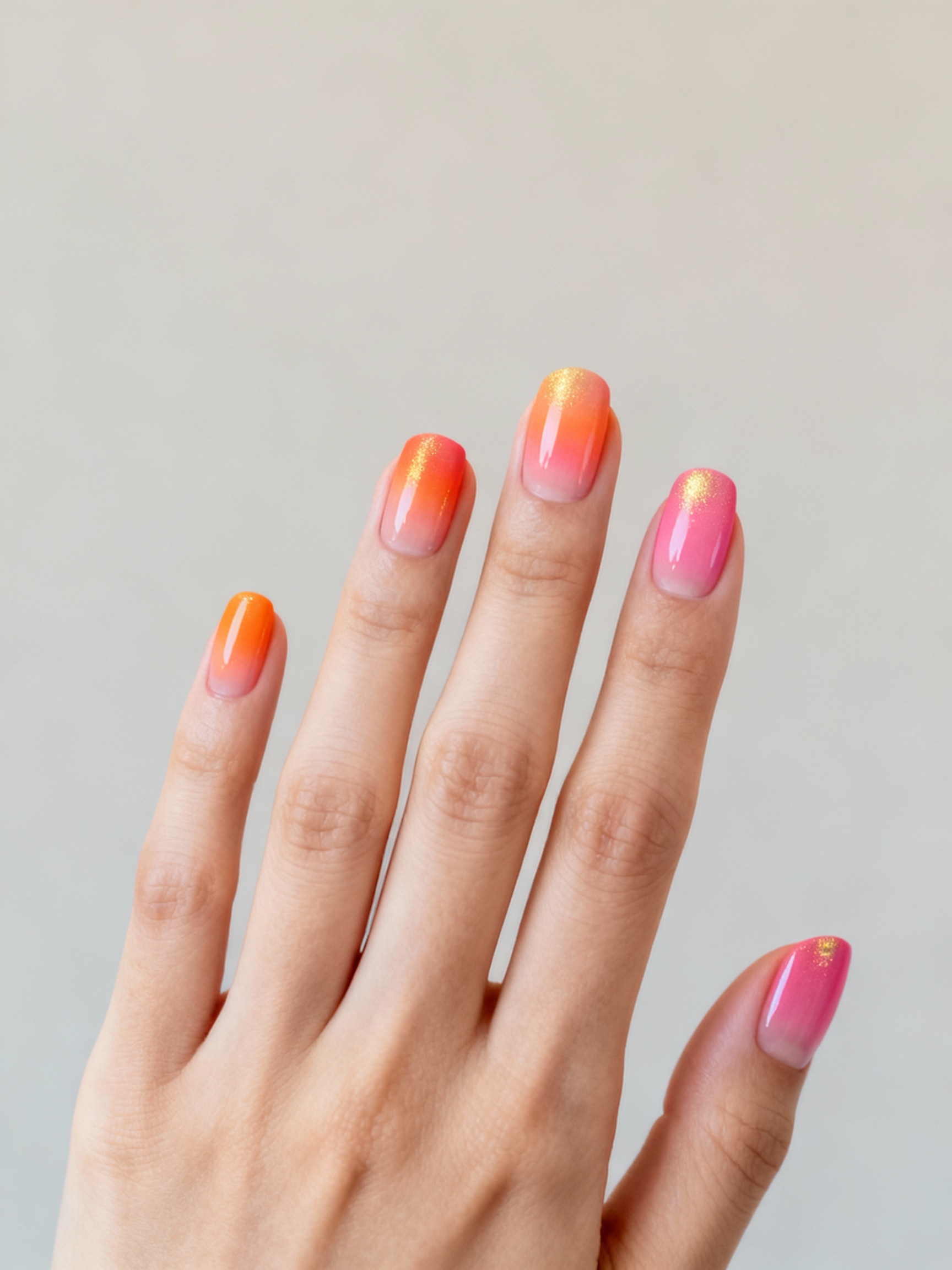 coral to berry luminous ombre