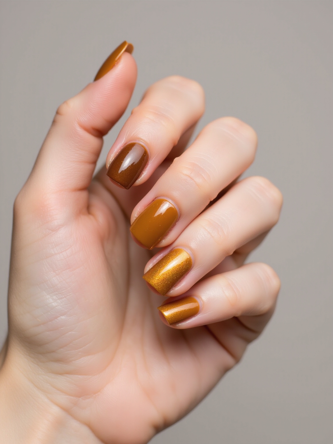 cozy autumn caramel nailart