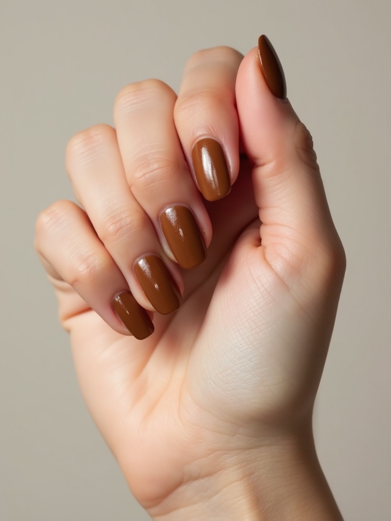 cozy chic brown nailstyles