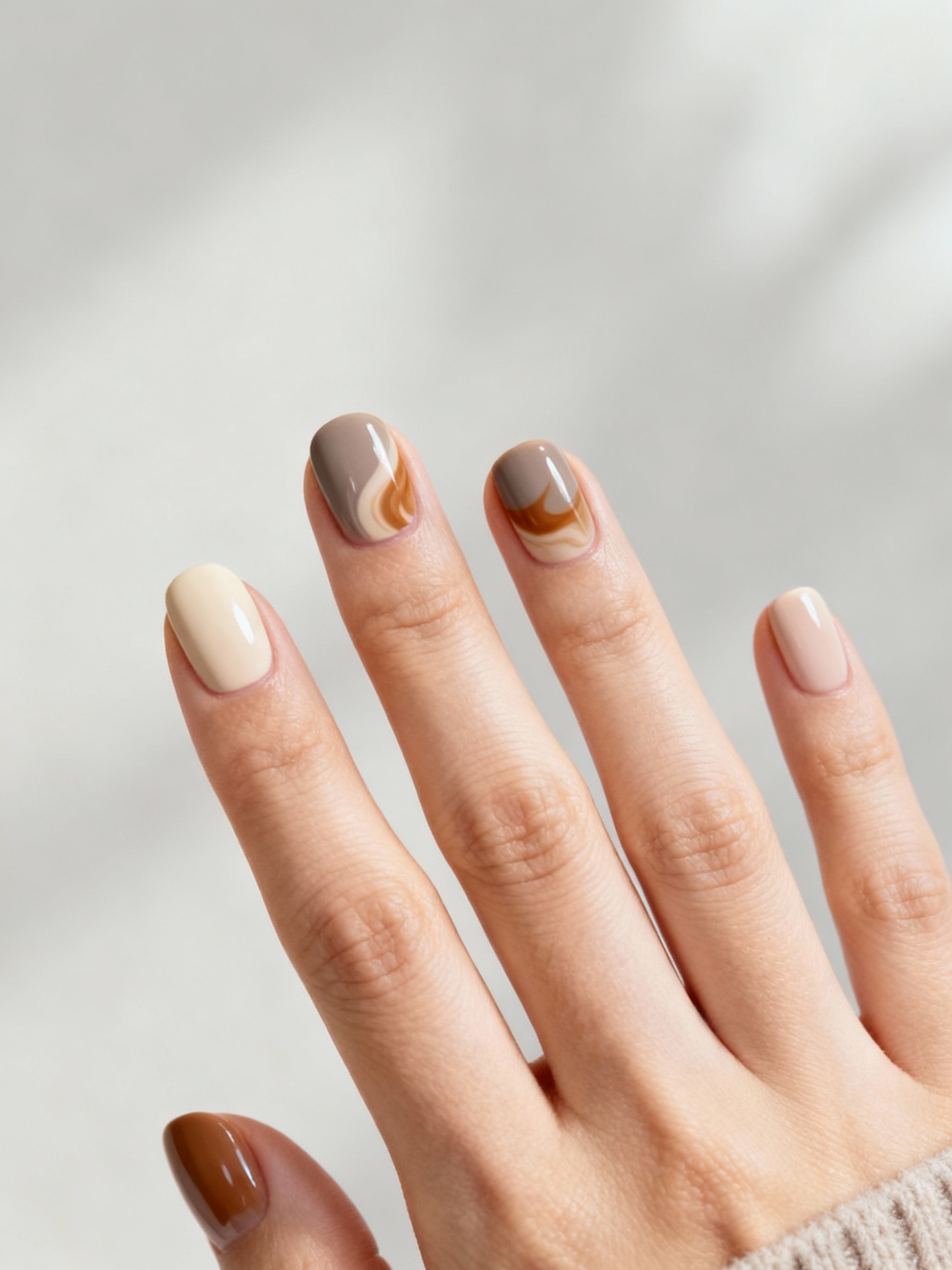 cozy latte caramel shimmer