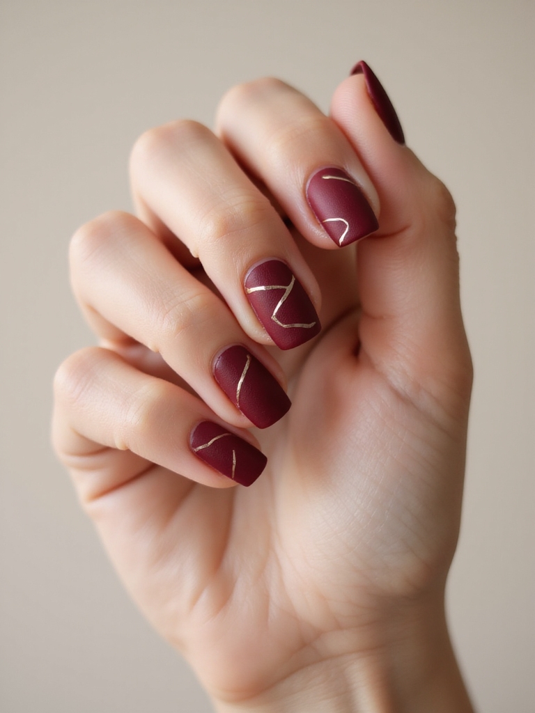 cranberry matte with glossy accents