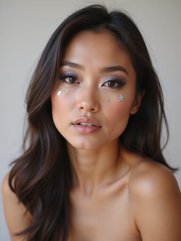 crescent moon and stars