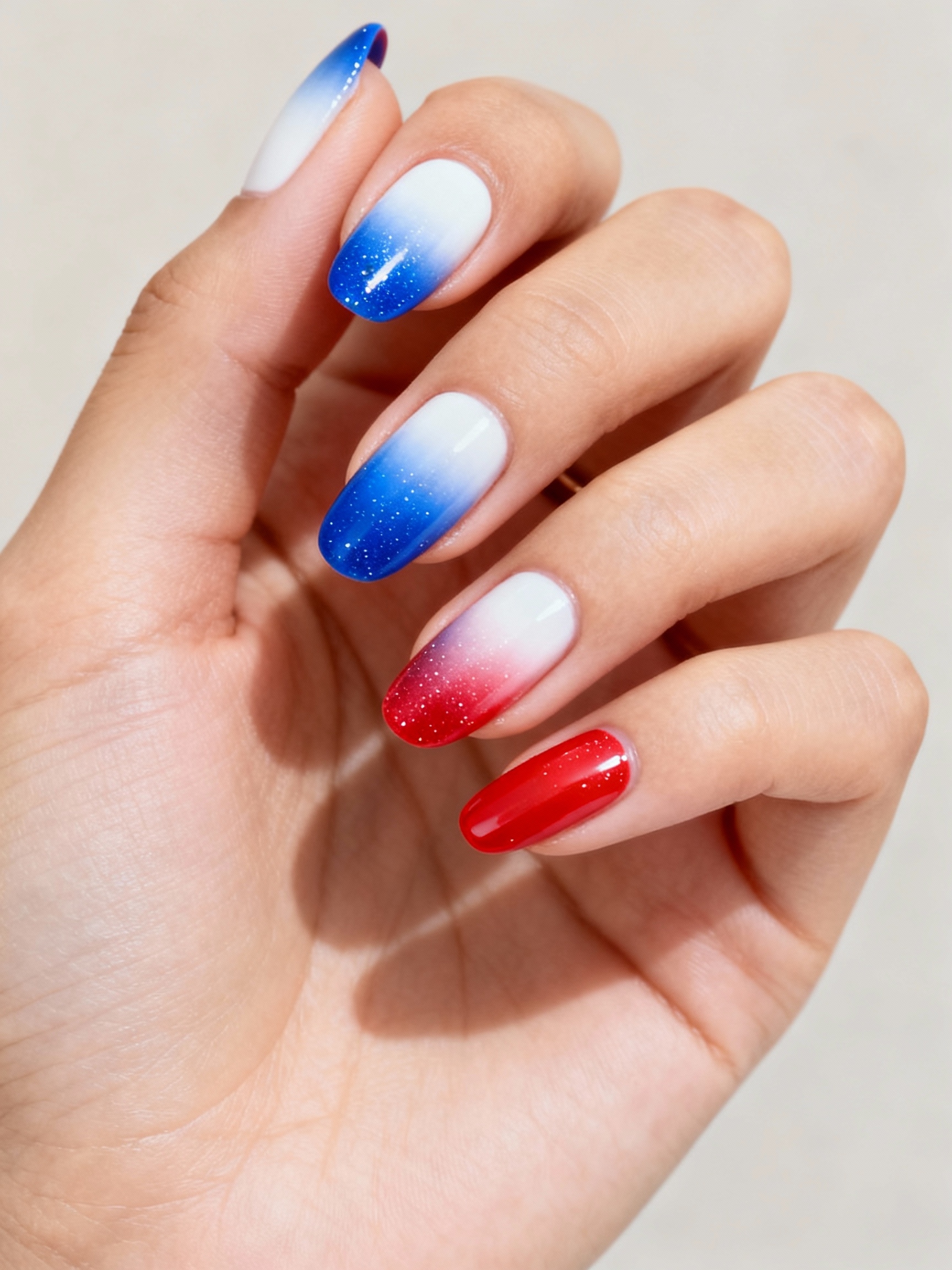 crimson to cobalt ombre nails