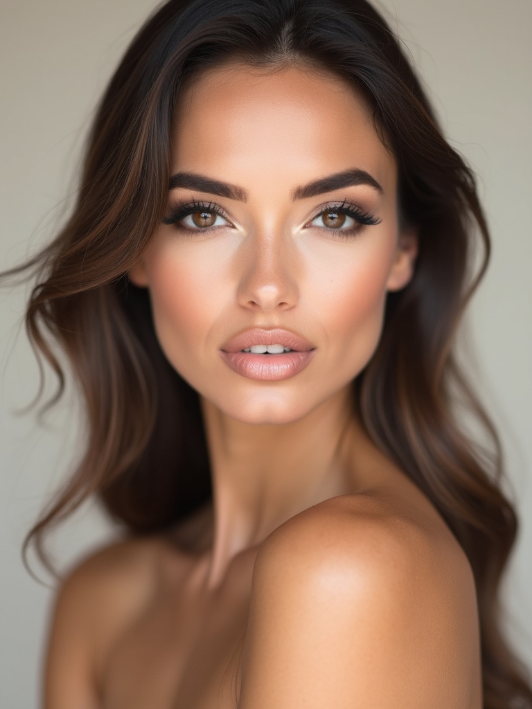 crisp brown lined pale nude