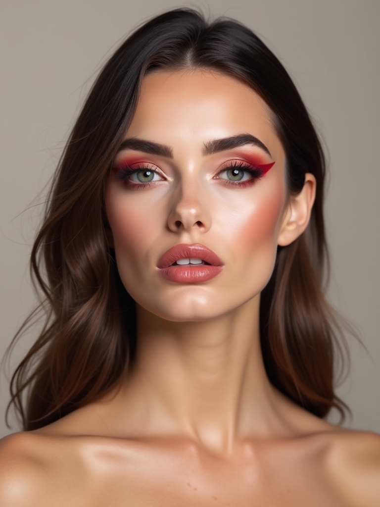 crisp cherry red winged liner
