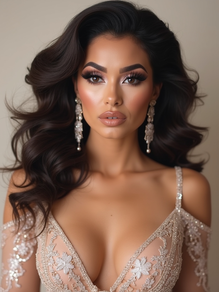 crisp high gloss pageant glam