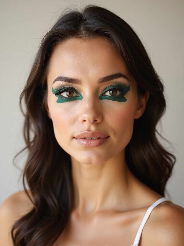 crisp hunter green graphic liner