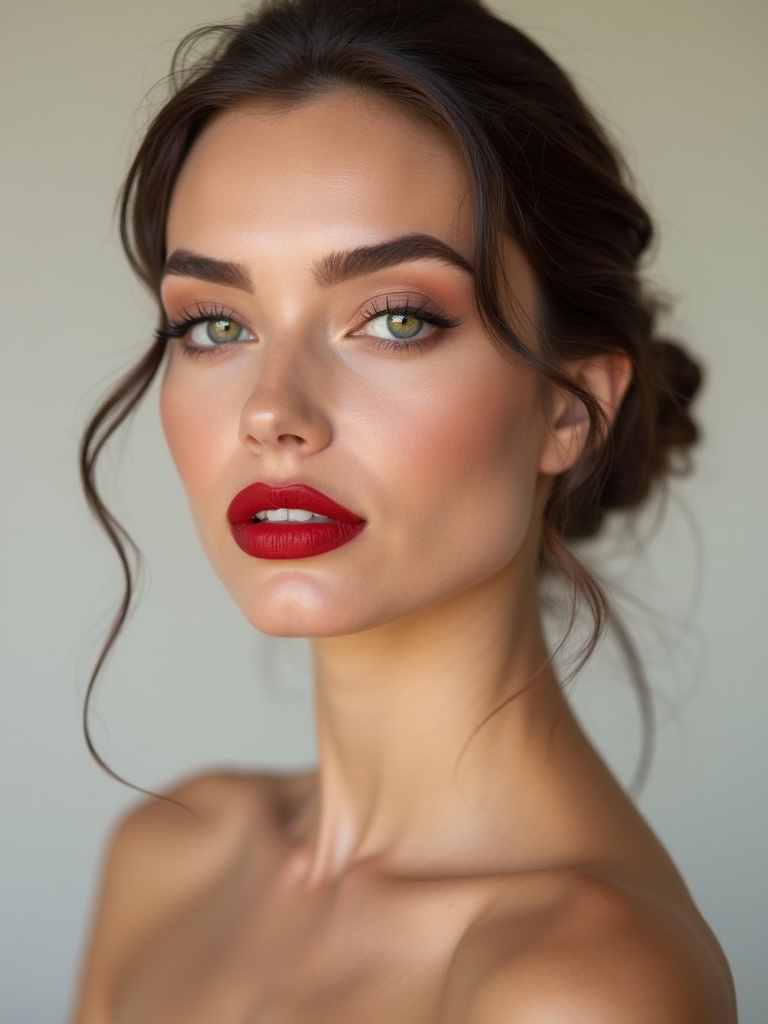crisp winged liner and red