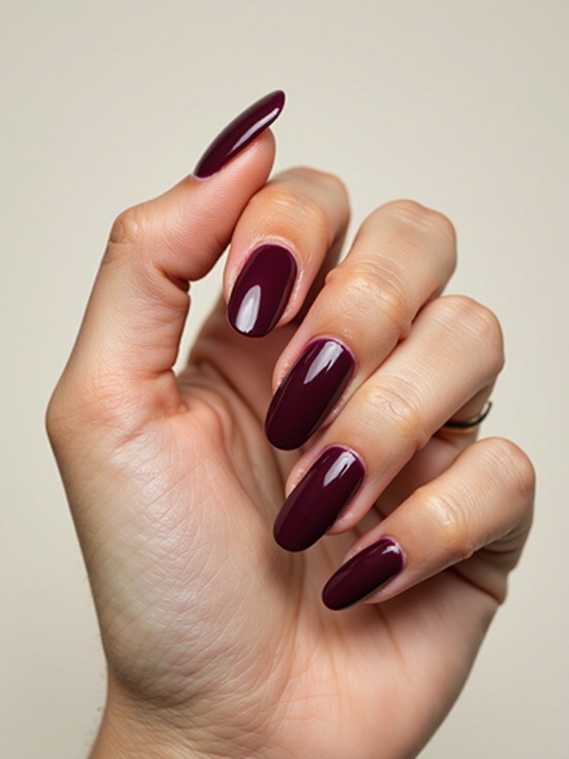 deep berry oxblood manicure