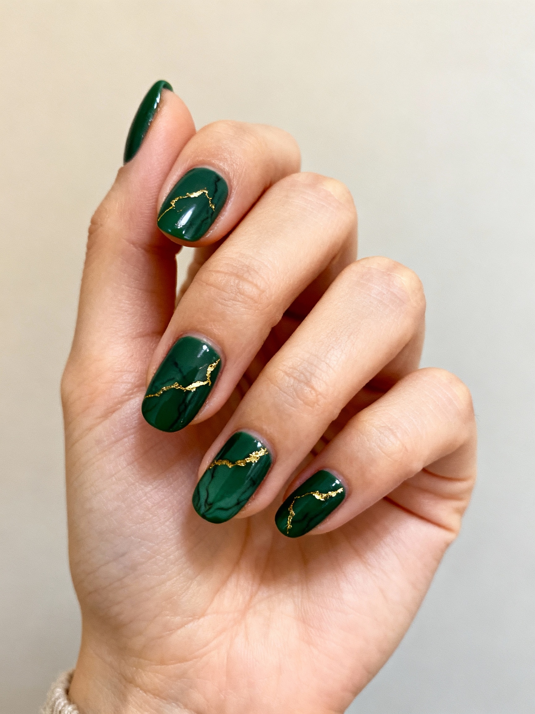 deep emerald gold accents