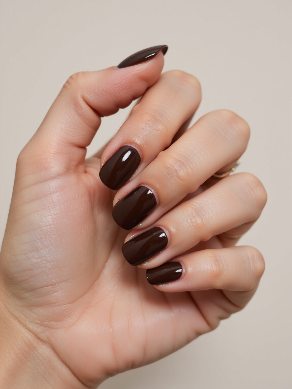 deep glossy espresso nails