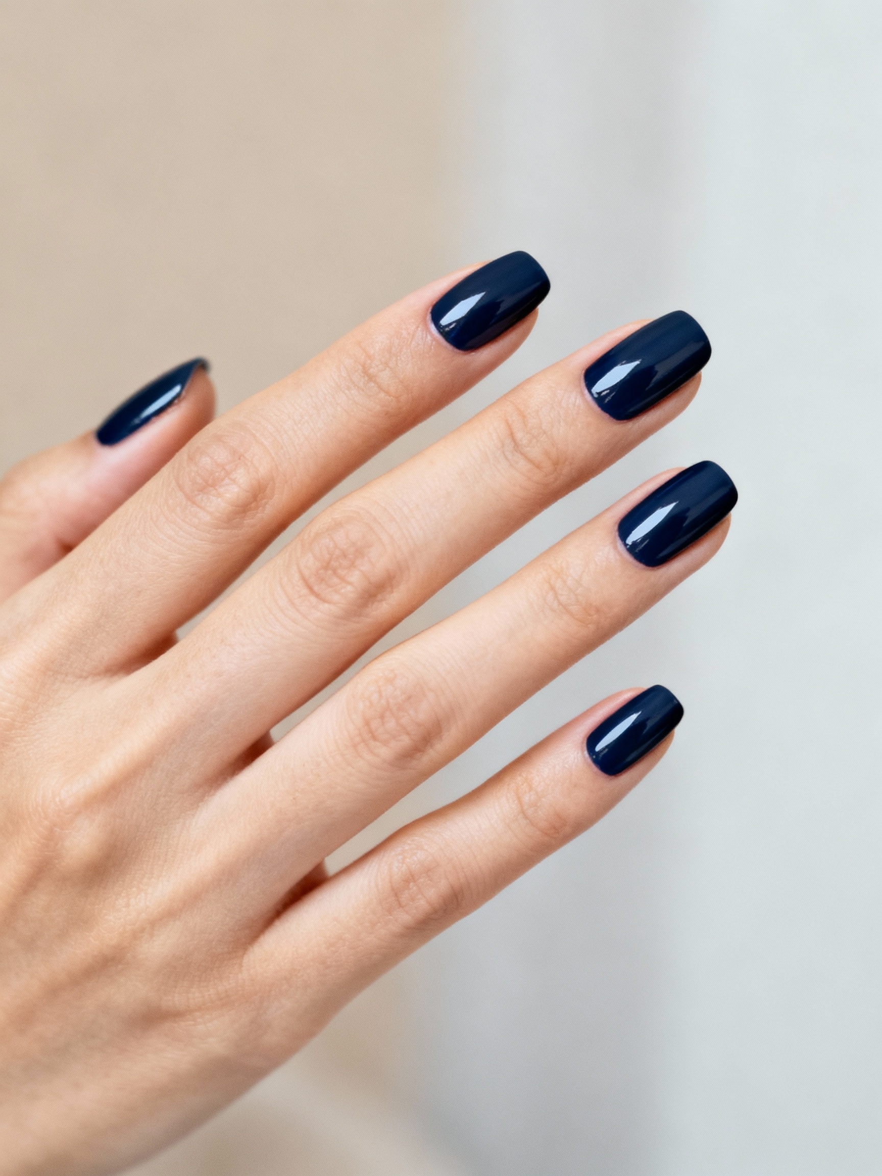 deep glossy midnight navy