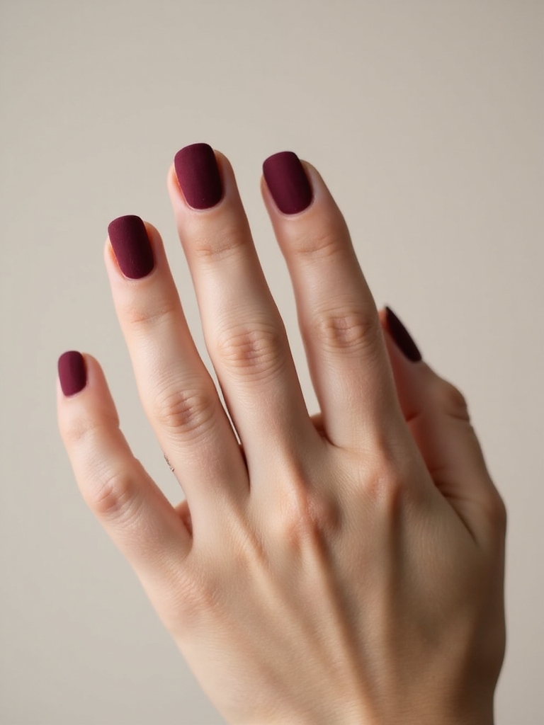 deep merlot velvet nails