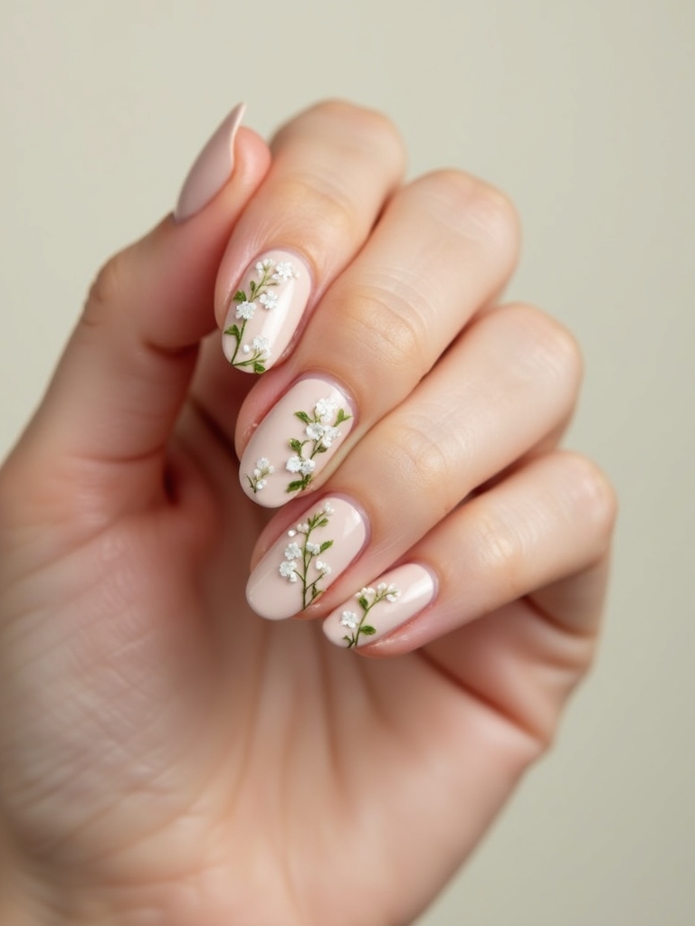 delicate pastel micro floral accents