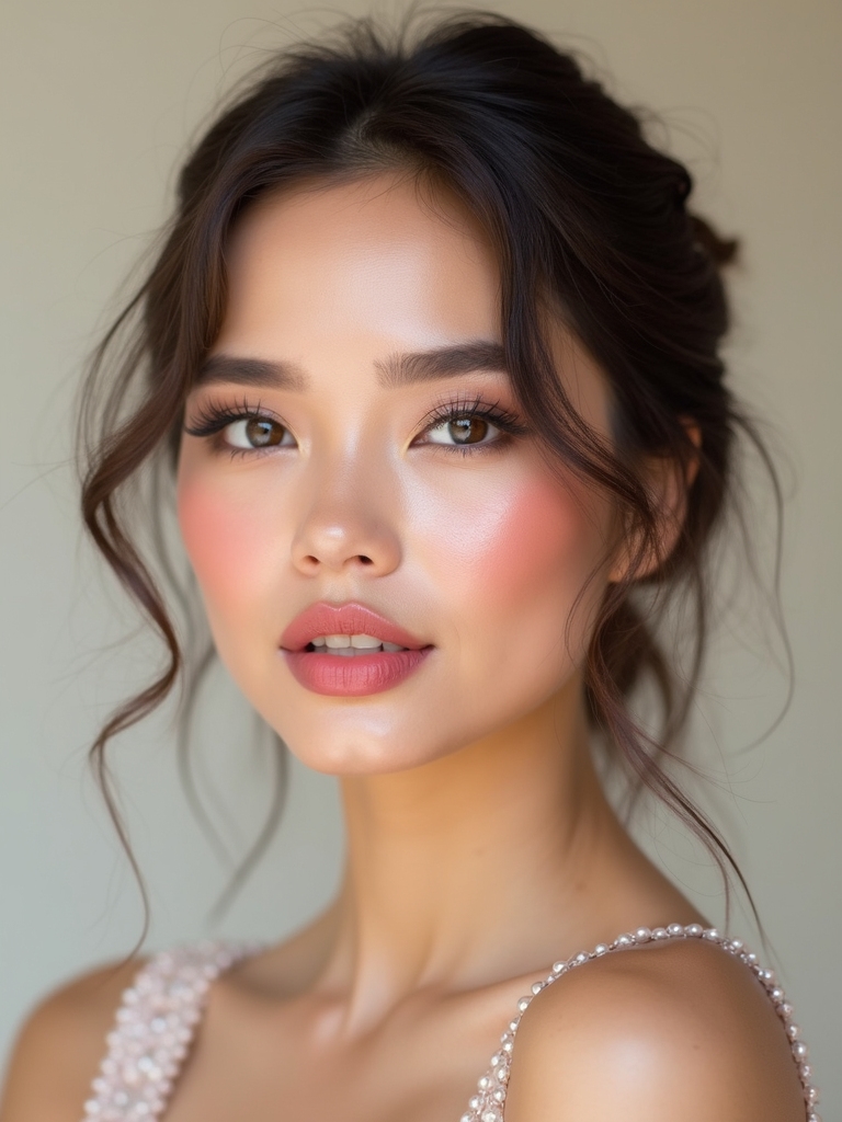 delicate pearl inner corner accents