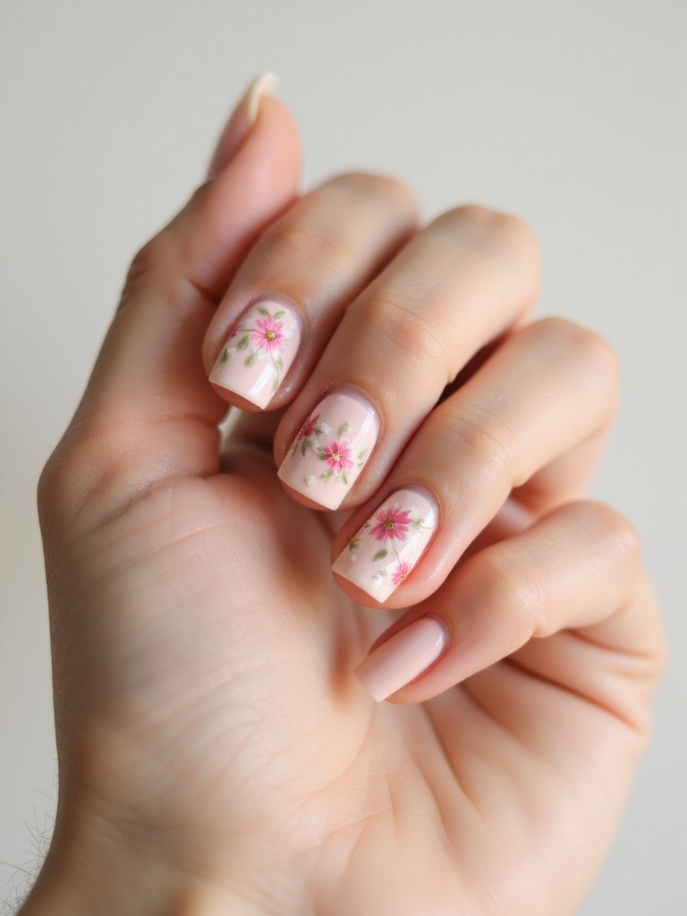 delicate pink micro floral