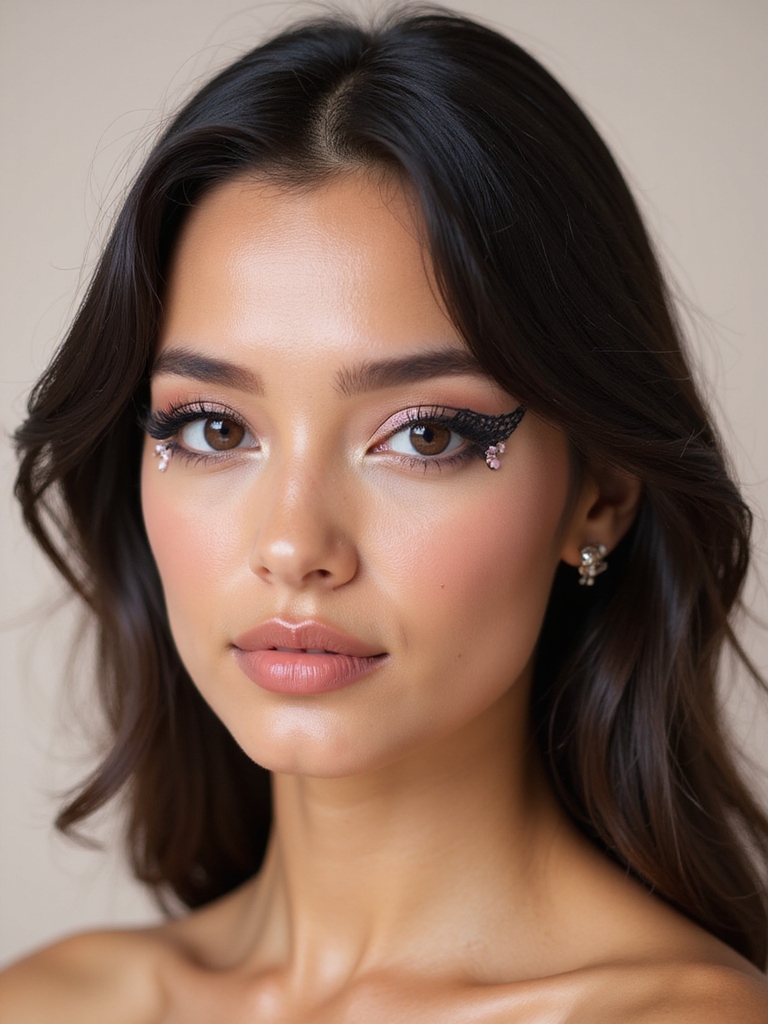 delicate scalloped pearly eyeliner