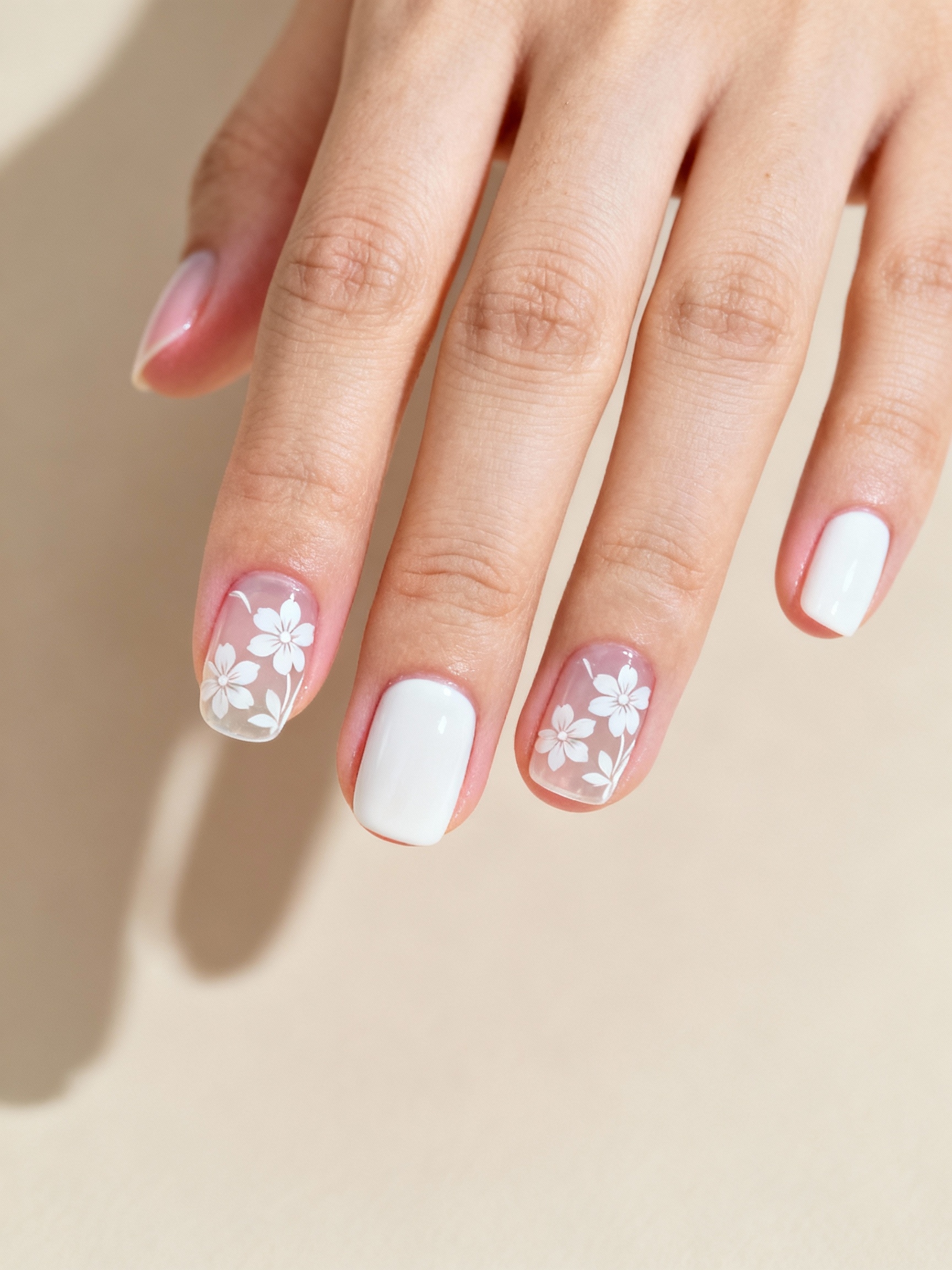 delicate white floral glasswork
