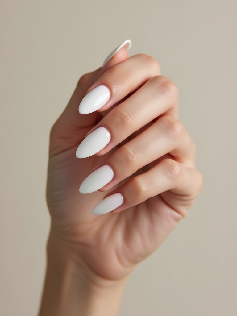 dewy pearl glazed short nails