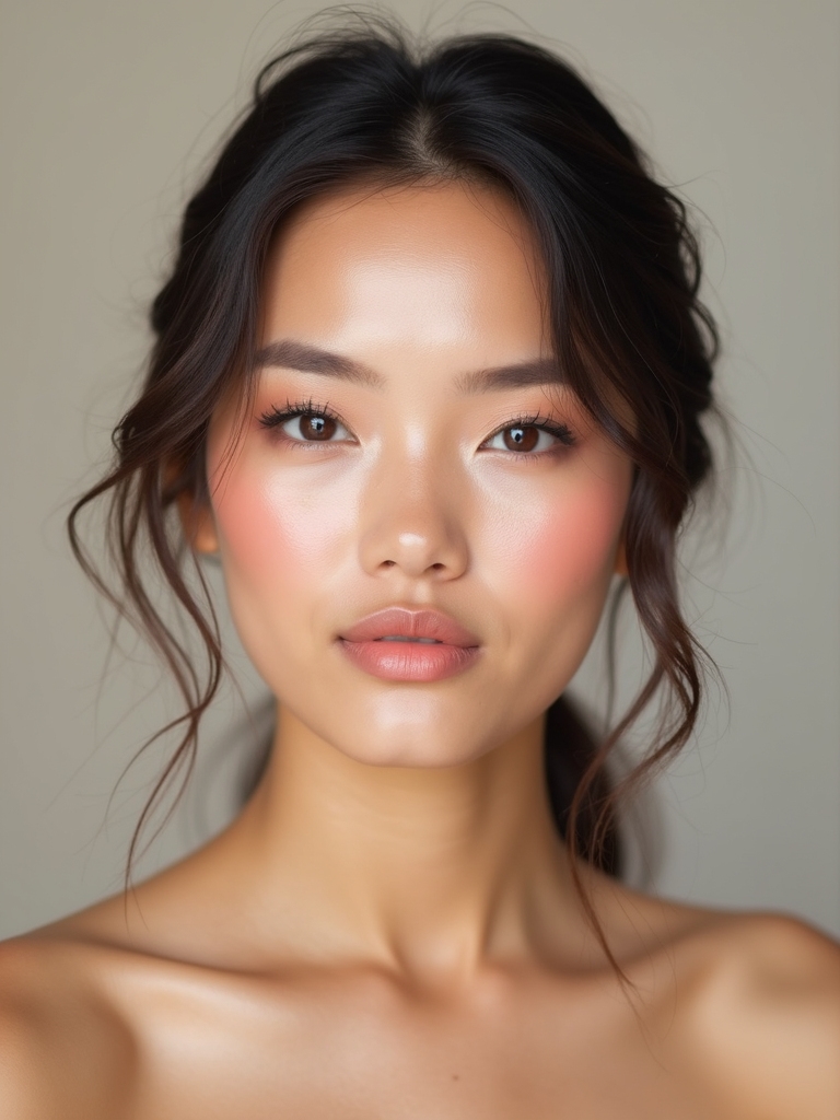 dewy rosy draping glow