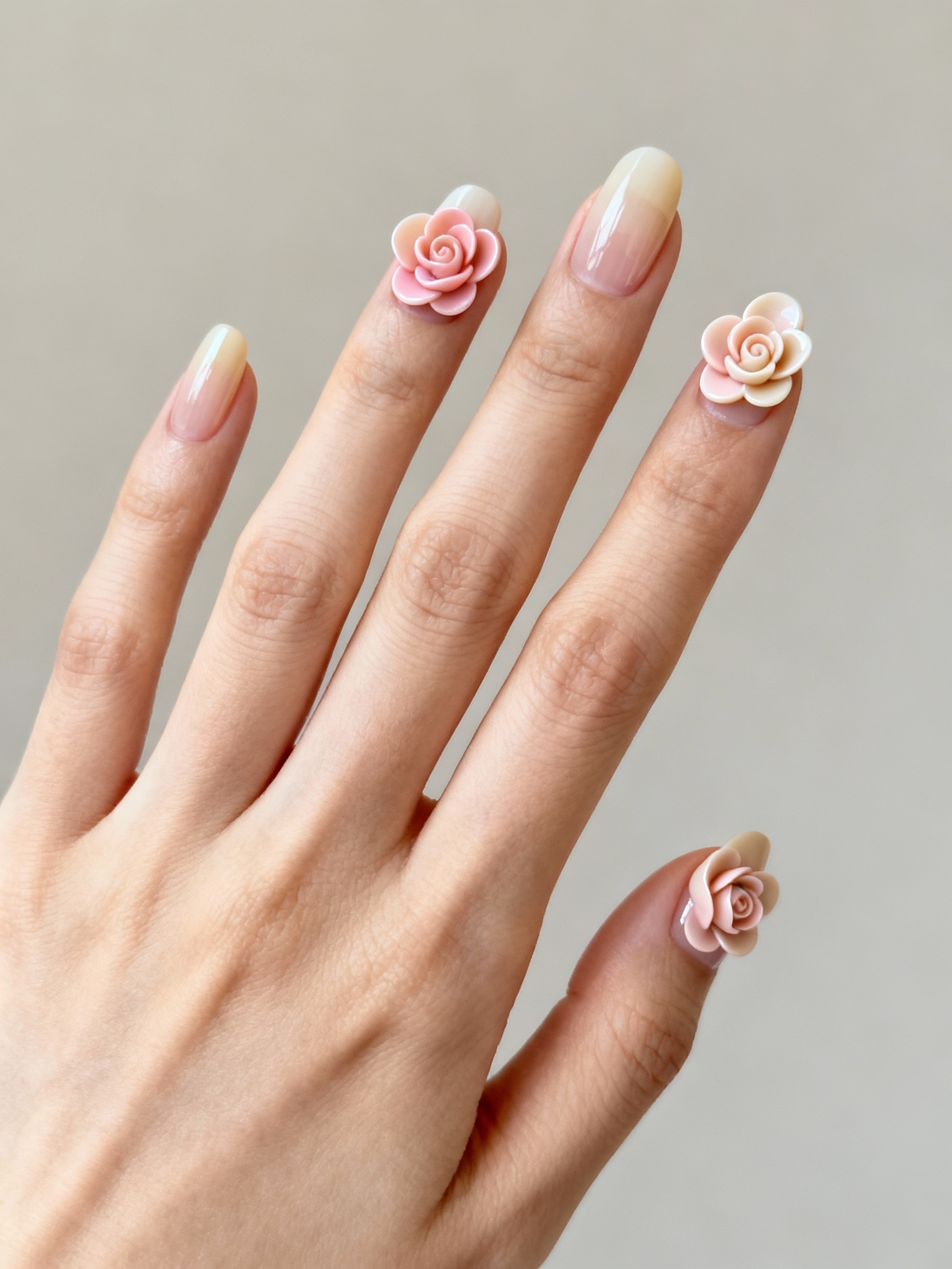 dimensional sculpted romantic floral