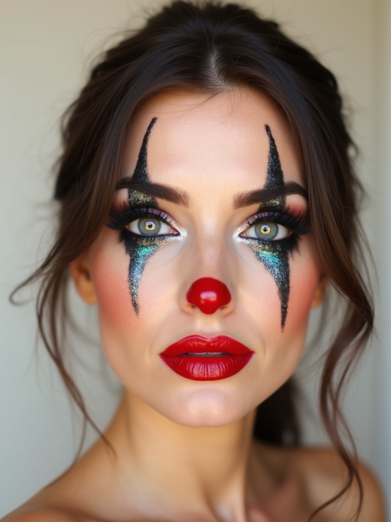 dramatic glossy smudged teardrops