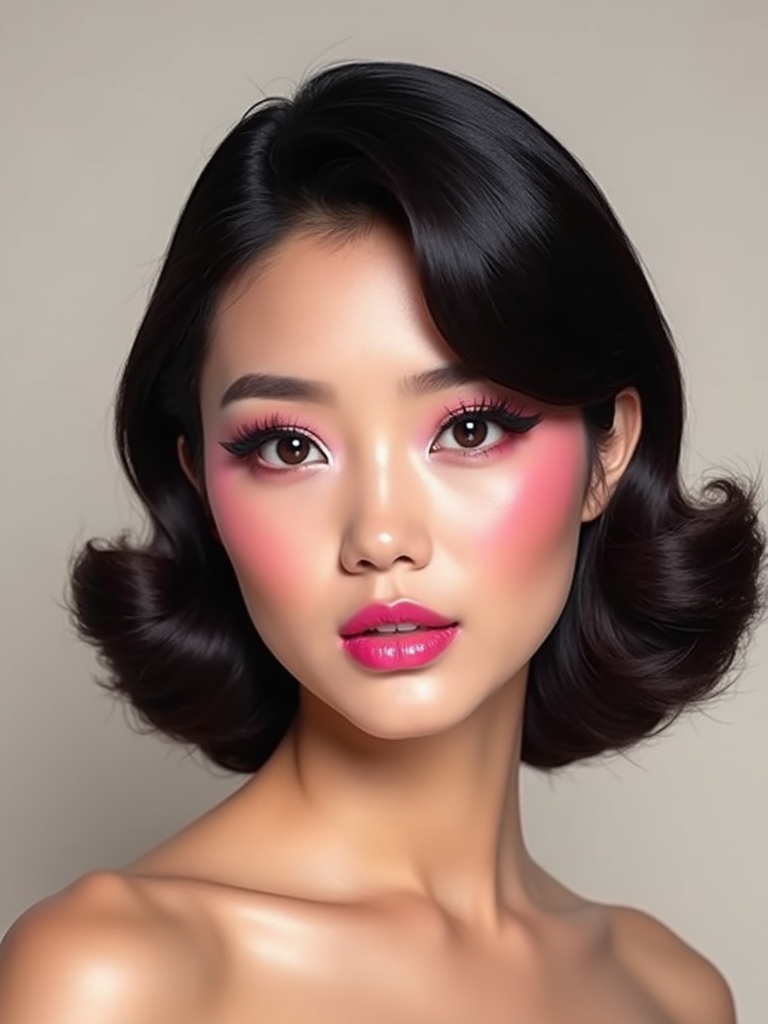 dramatic layered pink glam