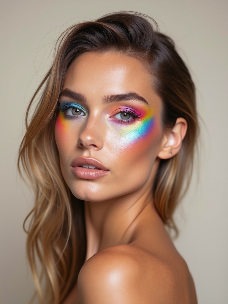 editorial wearable metallic lids