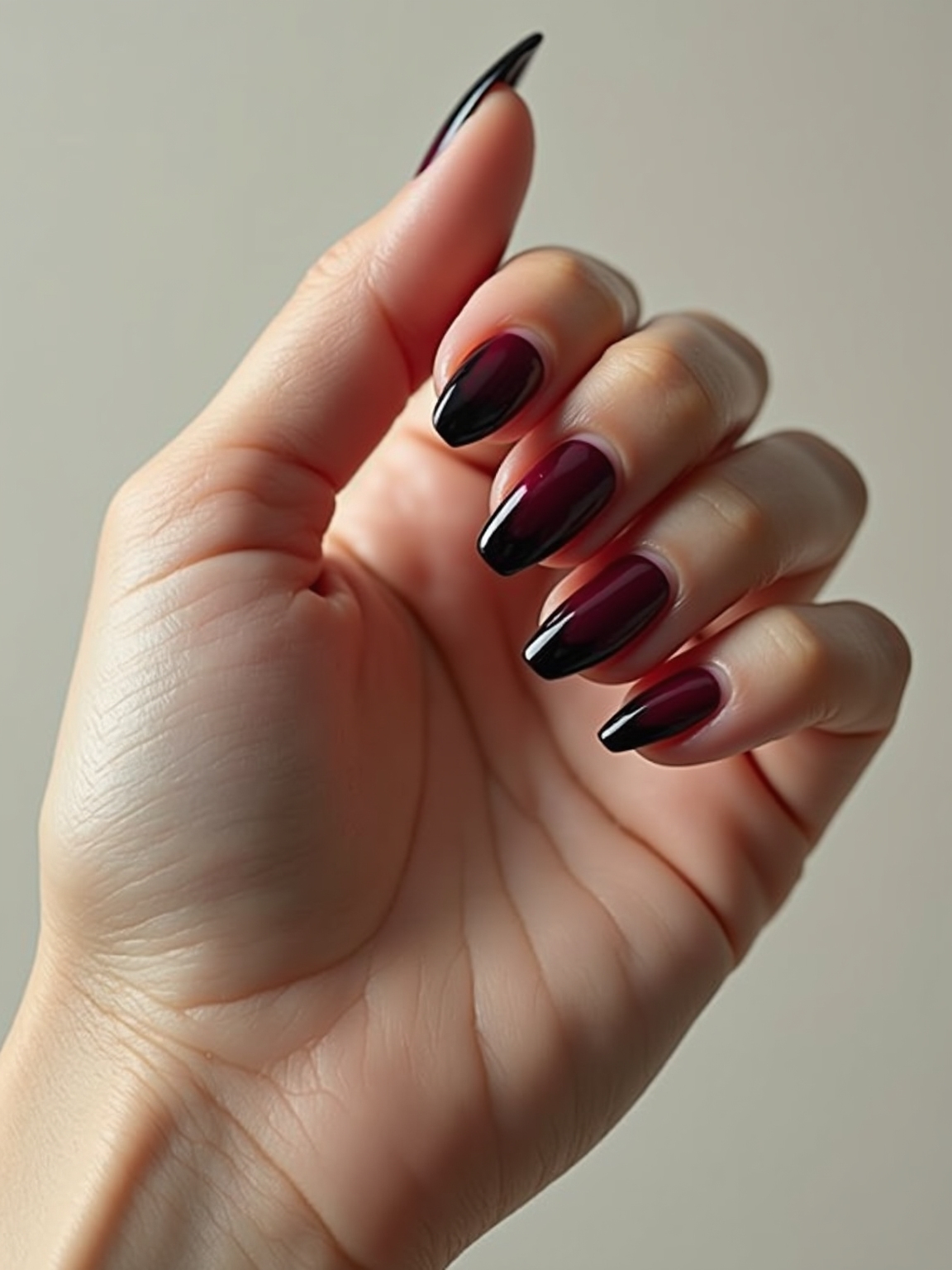 eerie red to black ombr