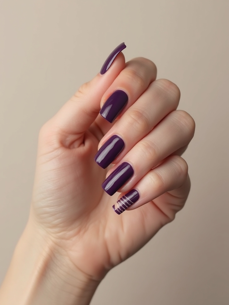eggplant negative space glossy lines