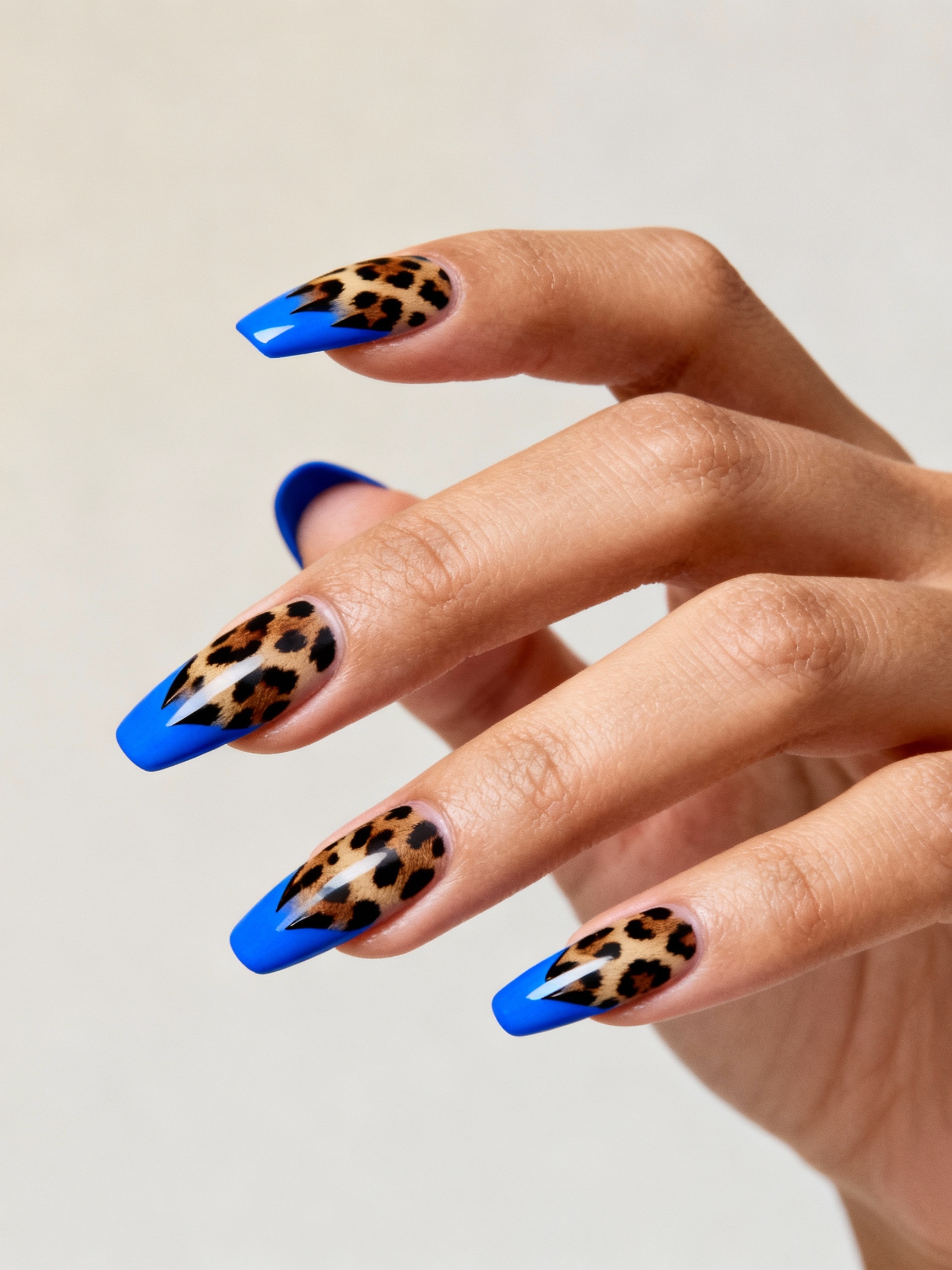 electric blue leopard edges