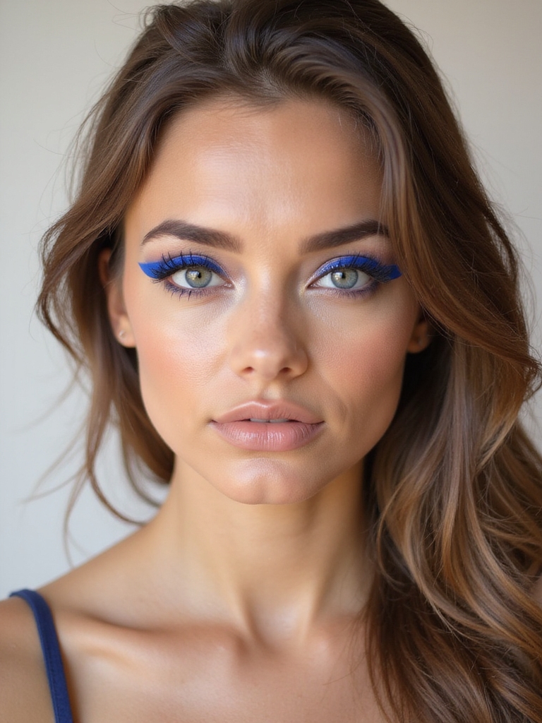 electric cobalt winged liner