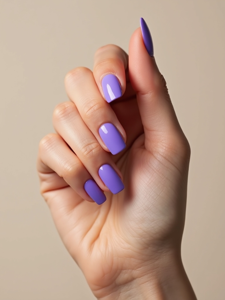 electric violet neon french tips