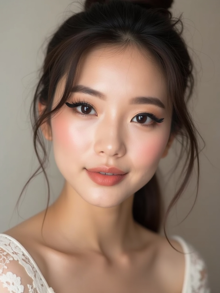 elongated razor sharp winged eyeliner
