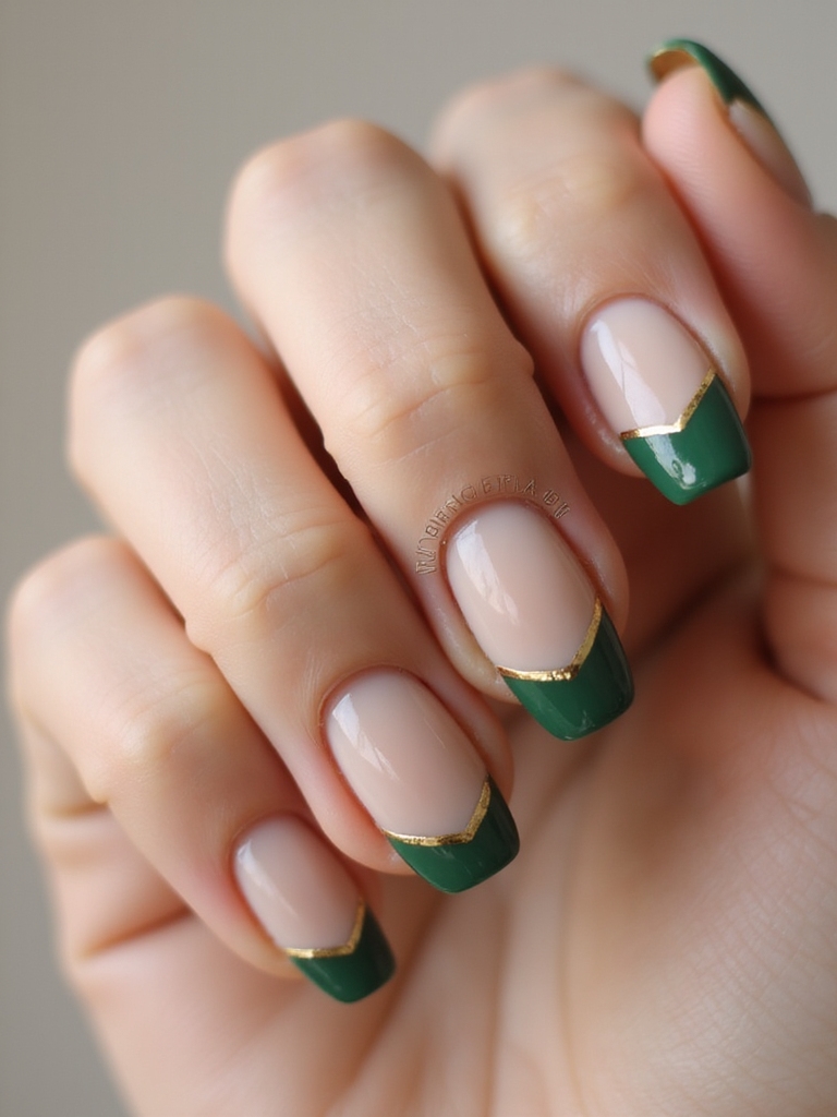 evergreen french with metallic