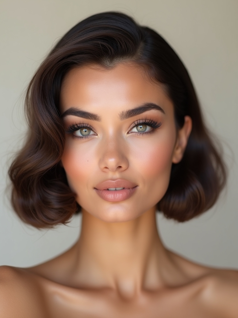 faux bob cocoa smoky glam