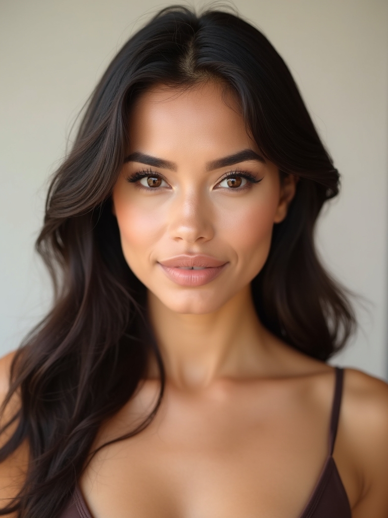 feathered brows sheer radiant skin