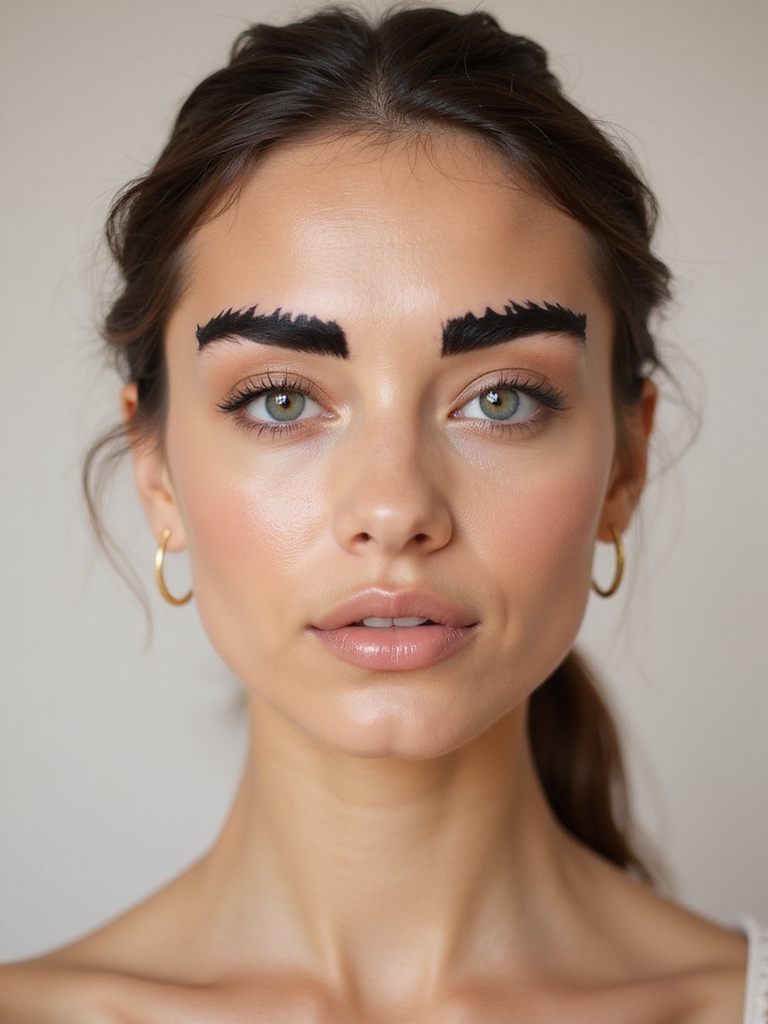 feathered fluffy lifted polished brows