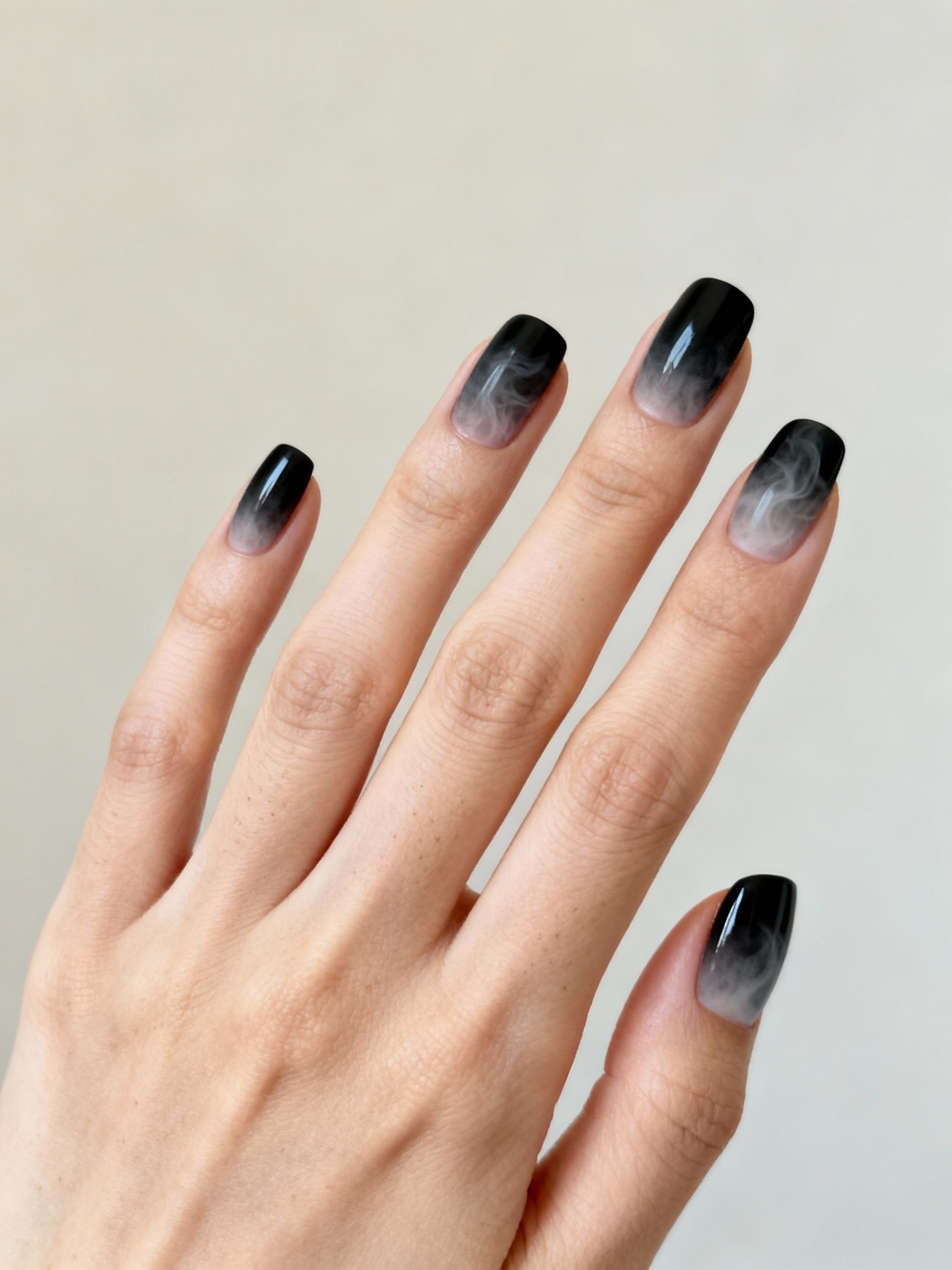 feathered smoky ombr fade