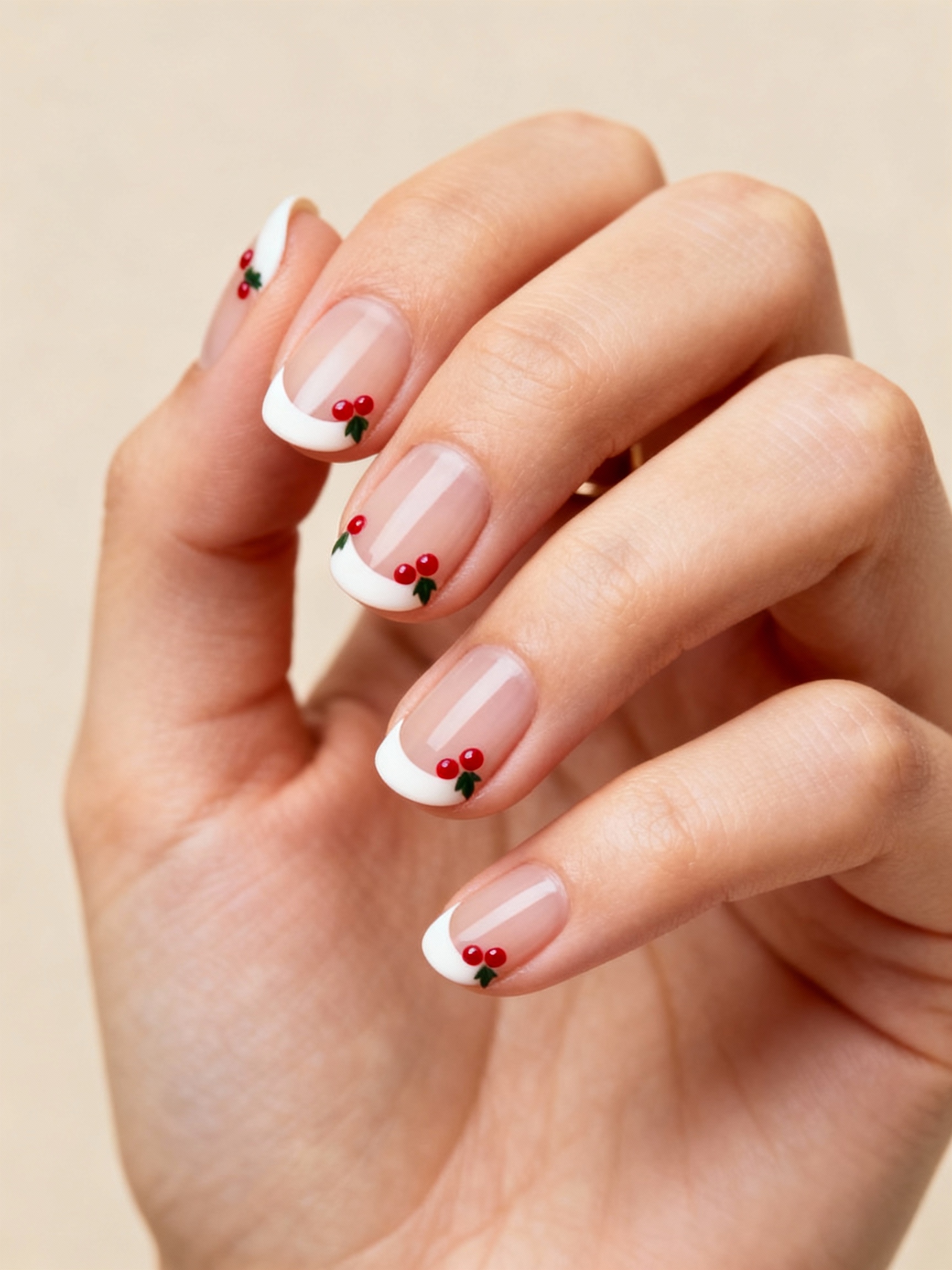 festive red half moons with berries